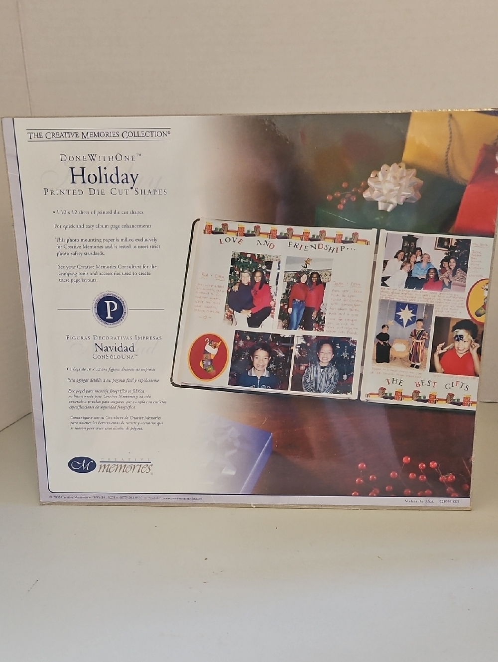 Creative Memories Holiday Printed Die Cut Shapes - Red, White, Gold